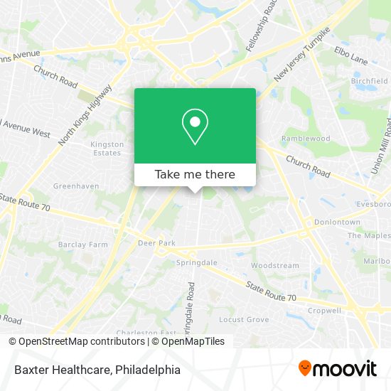 Baxter Healthcare map