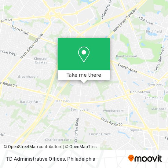 TD Administrative Offices map