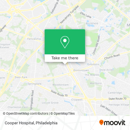 Cooper Hospital map