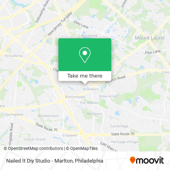 Nailed It Diy Studio - Marlton map