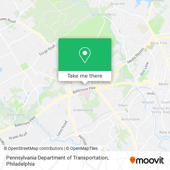 Mapa de Pennsylvania Department of Transportation