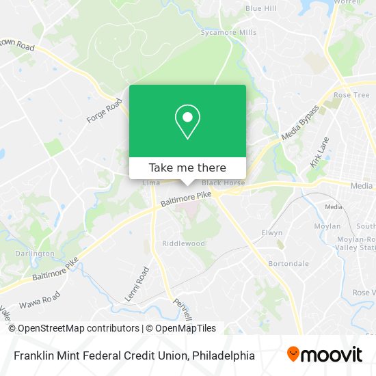 Franklin Mint Federal Credit Union map