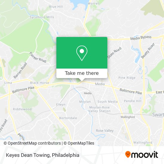 Mapa de Keyes Dean Towing