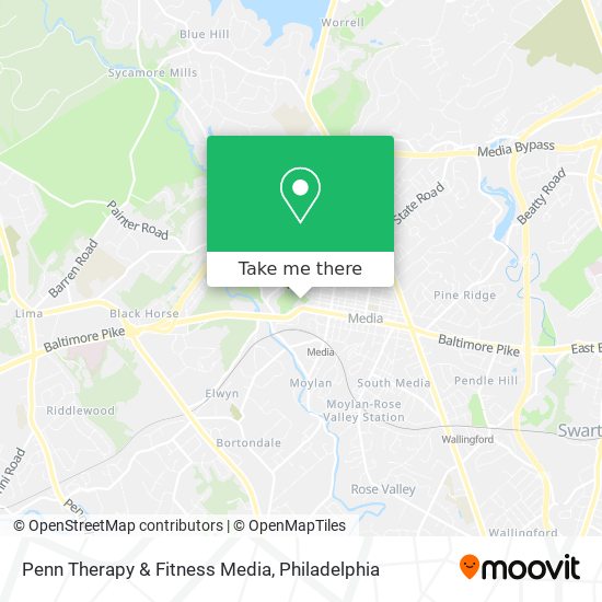 Mapa de Penn Therapy & Fitness Media