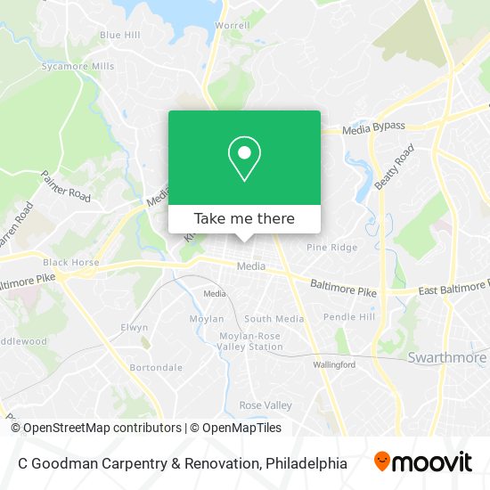 C Goodman Carpentry & Renovation map