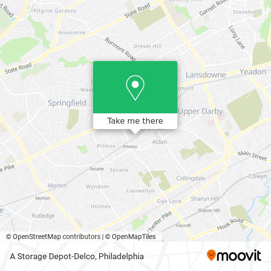 A Storage Depot-Delco map