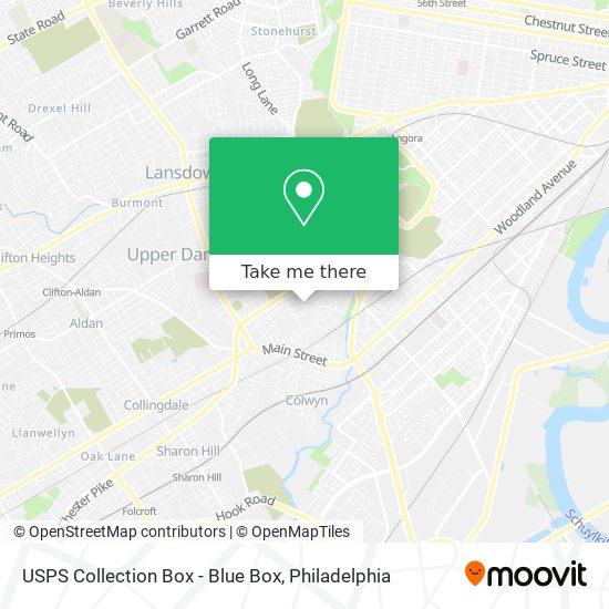 Mapa de USPS Collection Box - Blue Box