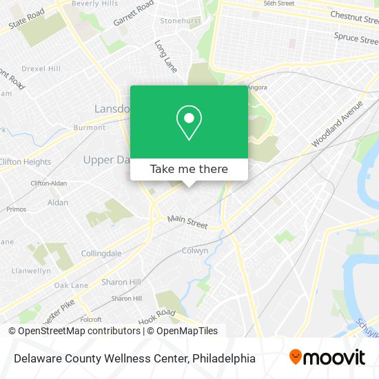 Mapa de Delaware County Wellness Center