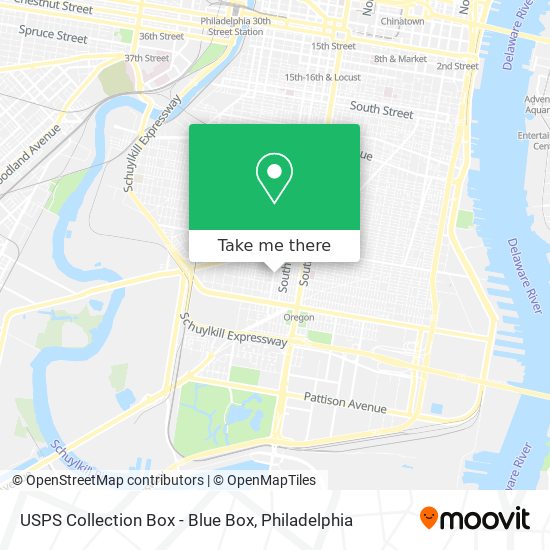 USPS Collection Box - Blue Box map