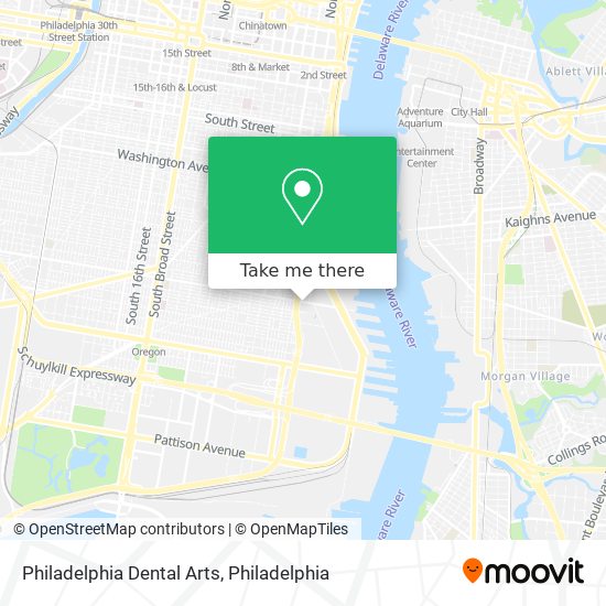 Philadelphia Dental Arts map