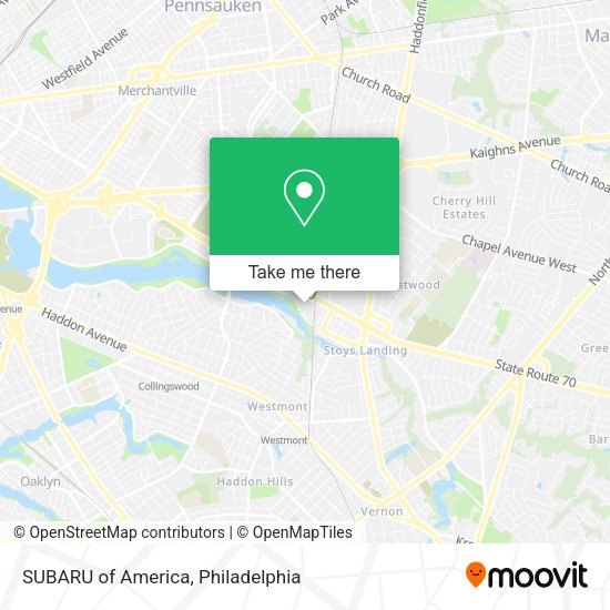 SUBARU of America map