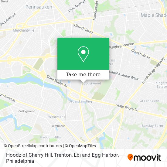 Hoodz of Cherry Hill, Trenton, Lbi and Egg Harbor map