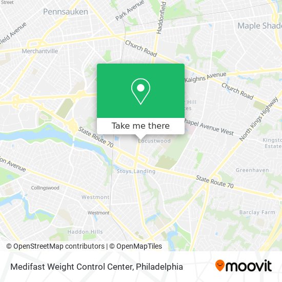 Mapa de Medifast Weight Control Center