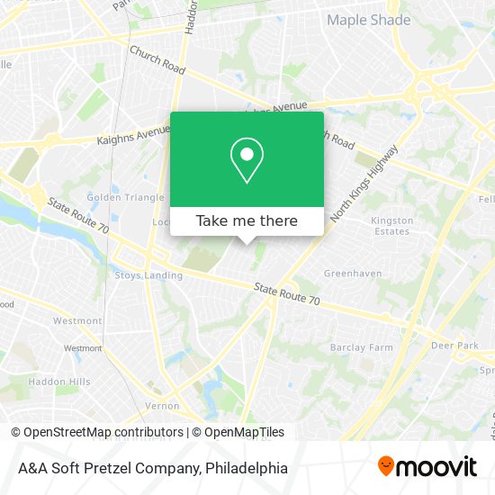 Mapa de A&A Soft Pretzel Company