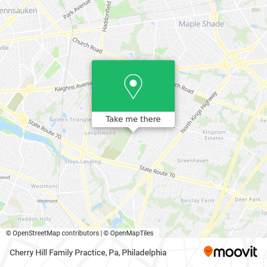 Mapa de Cherry Hill Family Practice, Pa