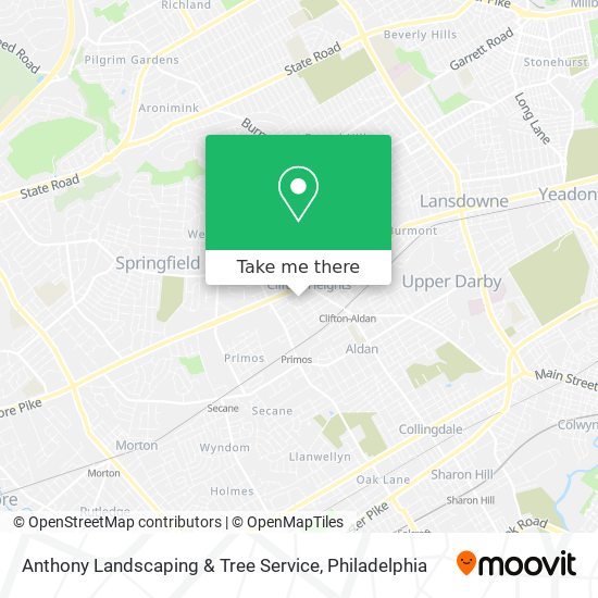 Anthony Landscaping & Tree Service map