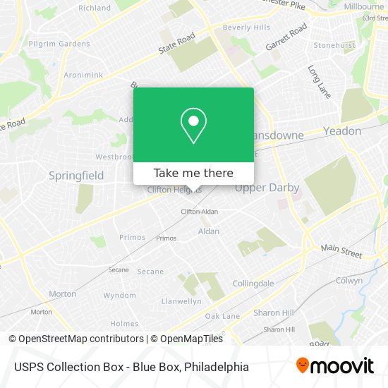 Mapa de USPS Collection Box - Blue Box