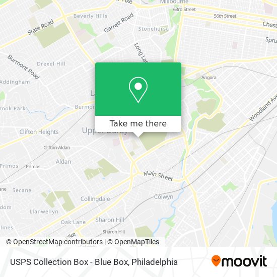 Mapa de USPS Collection Box - Blue Box