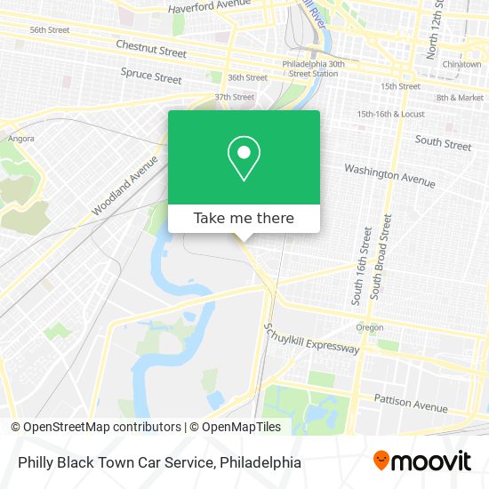 Philly Black Town Car Service map
