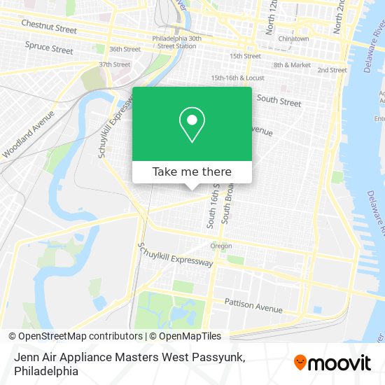 Mapa de Jenn Air Appliance Masters West Passyunk