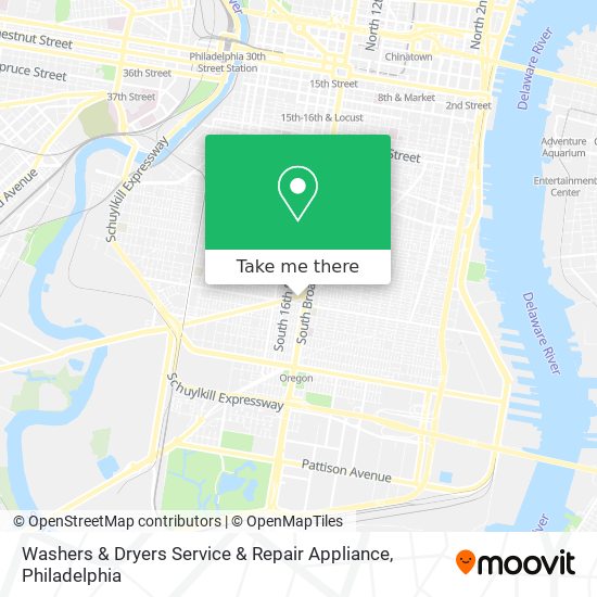 Washers & Dryers Service & Repair Appliance map