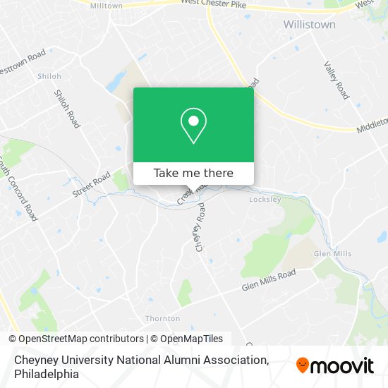 Cheyney University National Alumni Association map