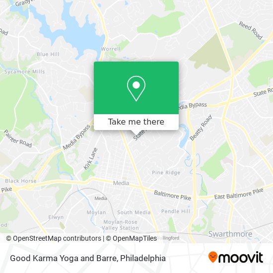 Good Karma Yoga and Barre map