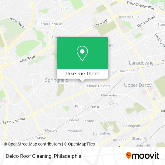 Delco Roof Cleaning map