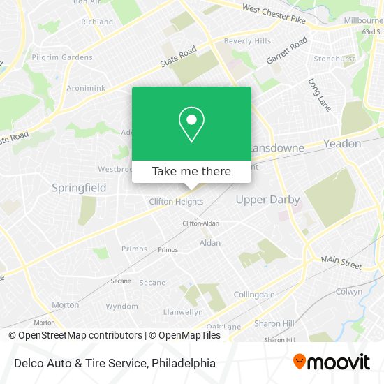 Mapa de Delco Auto & Tire Service