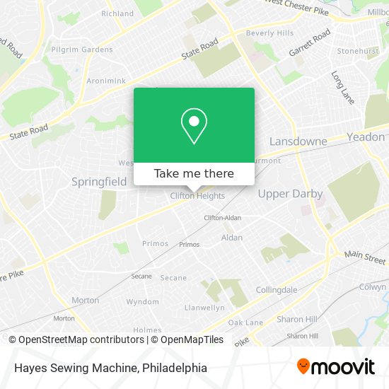 Mapa de Hayes Sewing Machine