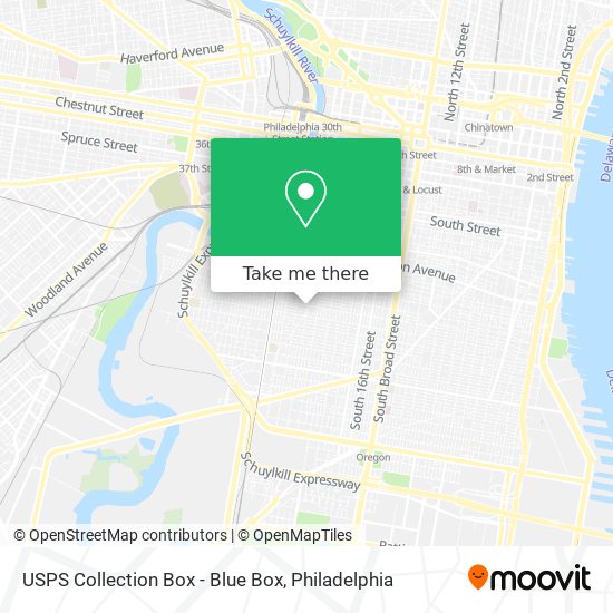 USPS Collection Box - Blue Box map