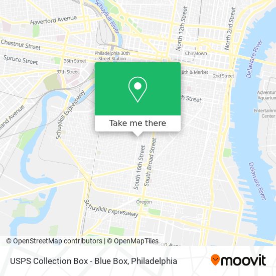 USPS Collection Box - Blue Box map