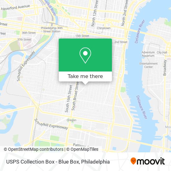 USPS Collection Box - Blue Box map