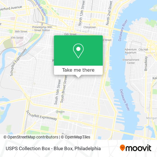 USPS Collection Box - Blue Box map