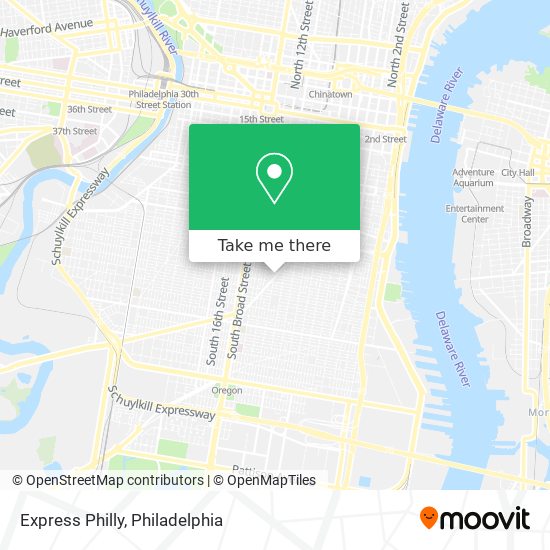 Express Philly map