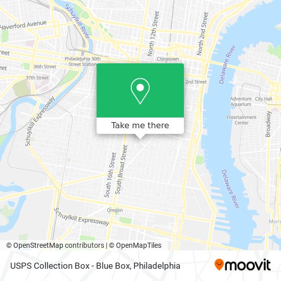 USPS Collection Box - Blue Box map