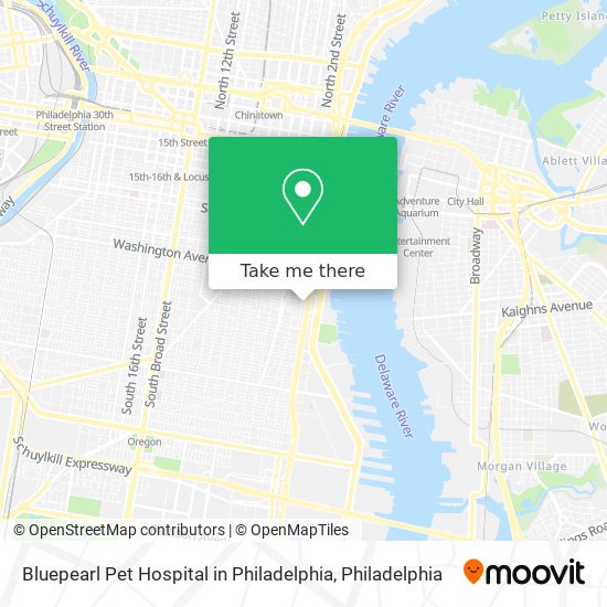 Mapa de Bluepearl Pet Hospital in Philadelphia