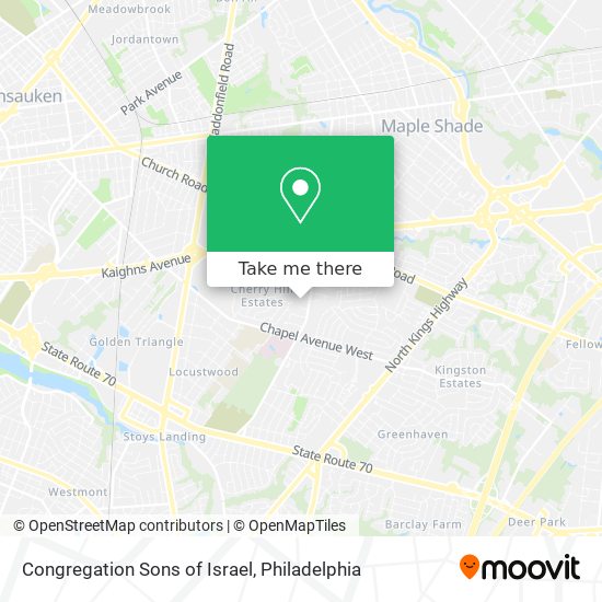 Congregation Sons of Israel map