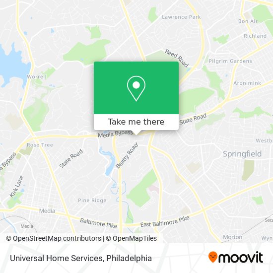 Universal Home Services map