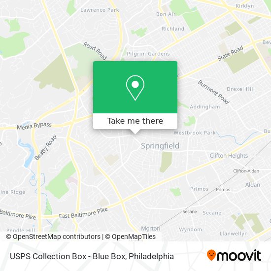 USPS Collection Box - Blue Box map