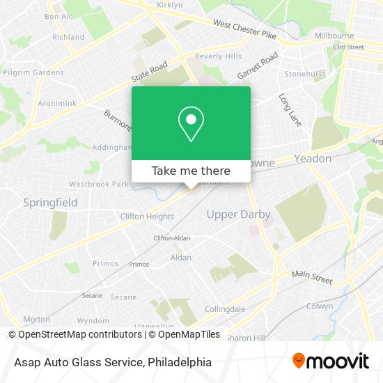 Mapa de Asap Auto Glass Service