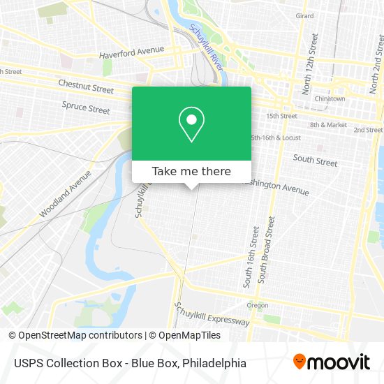 USPS Collection Box - Blue Box map