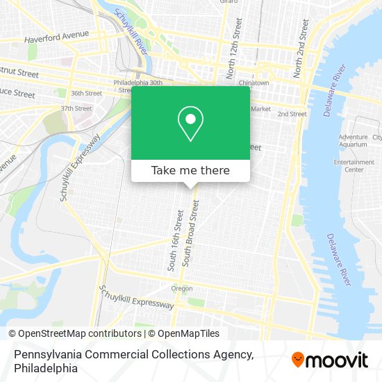 Pennsylvania Commercial Collections Agency map