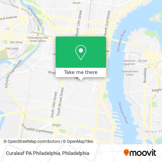 Mapa de Curaleaf PA Philadelphia