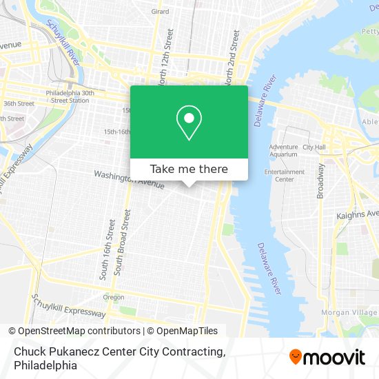 Mapa de Chuck Pukanecz Center City Contracting