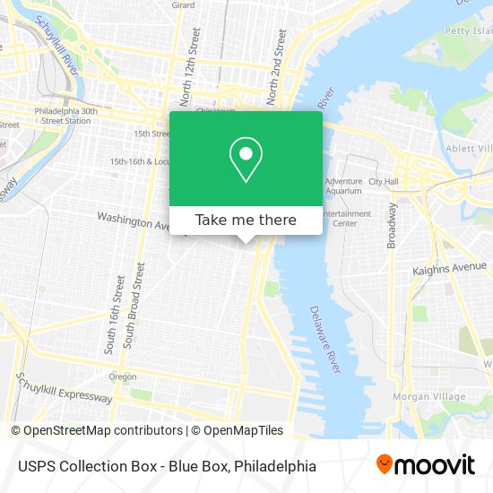 USPS Collection Box - Blue Box map