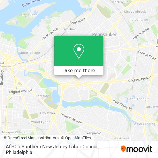 Afl-Cio Southern New Jersey Labor Council map