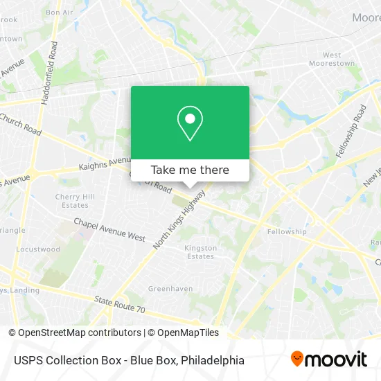 USPS Collection Box - Blue Box map