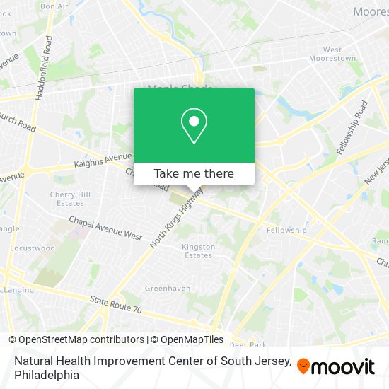 Mapa de Natural Health Improvement Center of South Jersey