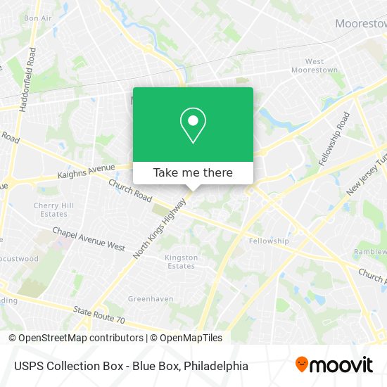 USPS Collection Box - Blue Box map